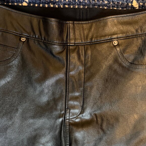 SPANX - Leather-Like Ankle Skinny Pant - Medium Petite - Picture 3 of 5